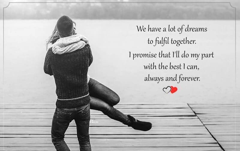 I promise to love you for the rest of my life. Happy Promise Day.